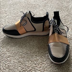 Metallic Fashion Tennis Shoes